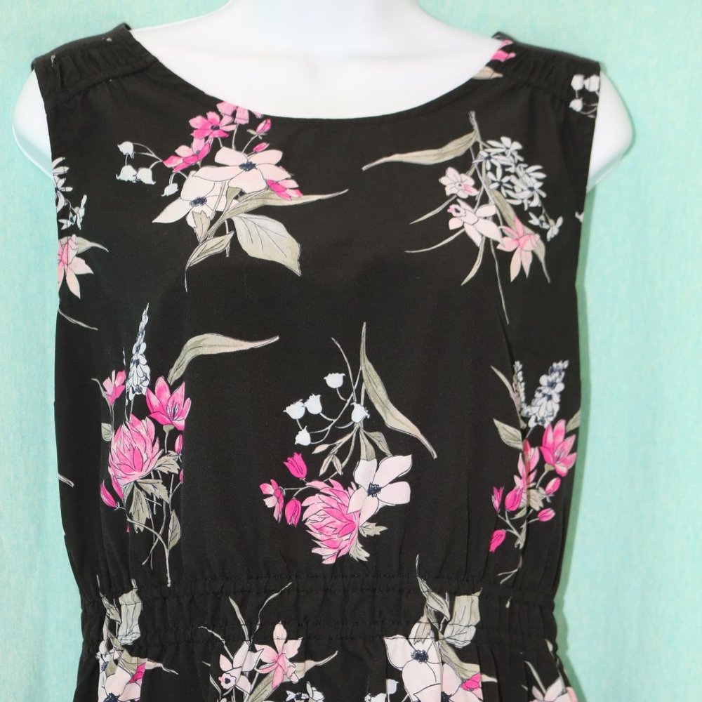 Black Floral Print Blouse